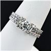 Image 3 : 0.75 ctw H COLOR CENTER Diamond Platinum Ring (1.37 ctw Diamonds)