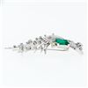 Image 6 : Antique Handmade Platinum 7.3 ctw GIA Colombian Emerald Round Diamond Wire Brooc