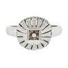 Image 4 : Estate 10K White Gold 0.24 ctw Fancy Brown Diamond Domed Statement Band Ring