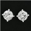Image 5 : NEW Classic 14k White Gold 0.80 ctw Round Brilliant Diamond Prong Stud Earrings