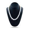 Image 1 : 10MM to 13MM SILVER South Sea Cultured Pearl Necklace with 14K White Gold Clasp