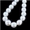 Image 2 : 10MM to 13MM SILVER South Sea Cultured Pearl Necklace with 14K White Gold Clasp