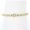 Image 2 : Classic 18K Yellow Gold 7.50 ctw Round Brilliant Cut Diamond Line Tennis Bracele