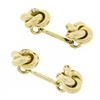 Image 3 : Men's 14k Yellow Gold 0.10 ctw Diamond Polished Love Knot Reversible Cuff Links