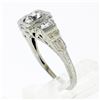 Image 9 : Antique Art Deco 18k Gold.70 ctw 3 Stone European Diamond Filigree Engraved Ring
