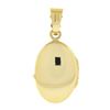 Image 4 : Classic Italian 14k Yellow Gold Engraved Floral Work Oval Locket Pendant