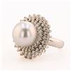 Image 3 : 14mm SILVER South Sea Pearl and 1.89 ctw Diamond 14K White Gold Ring