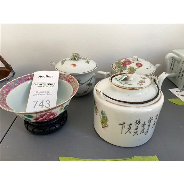 Vintage Asian Teapots  A