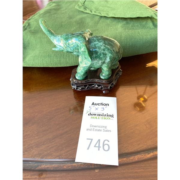 Carved Jade Elephant A