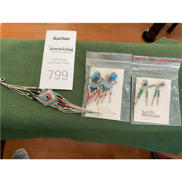 Sterling Earrings, Bracelet A