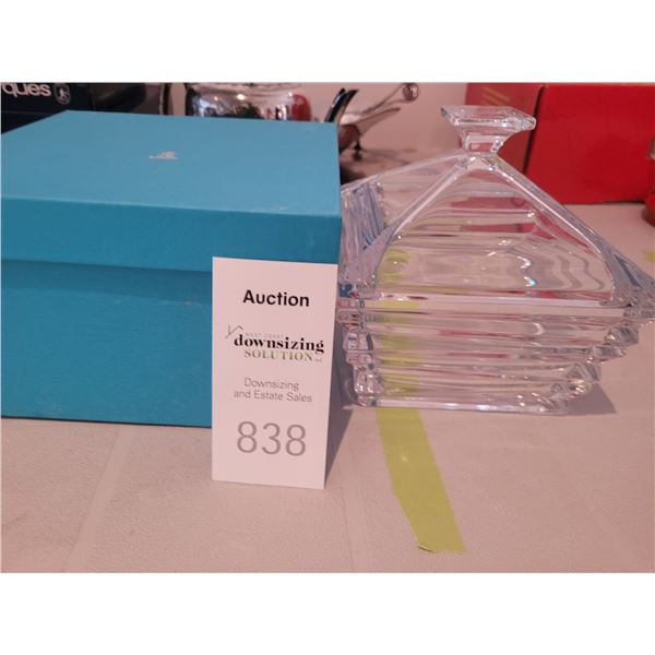 Birks Glass Pryamid dish A