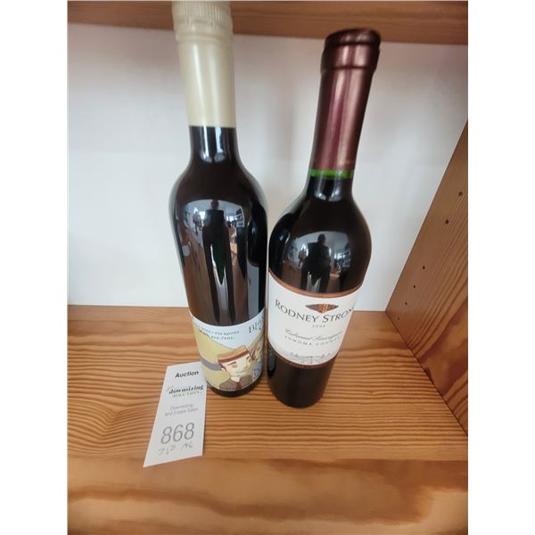 Unopened, Rodney Strong, Blasted Church A Cab and Merlot, show ID pickup 9 am 750 ml