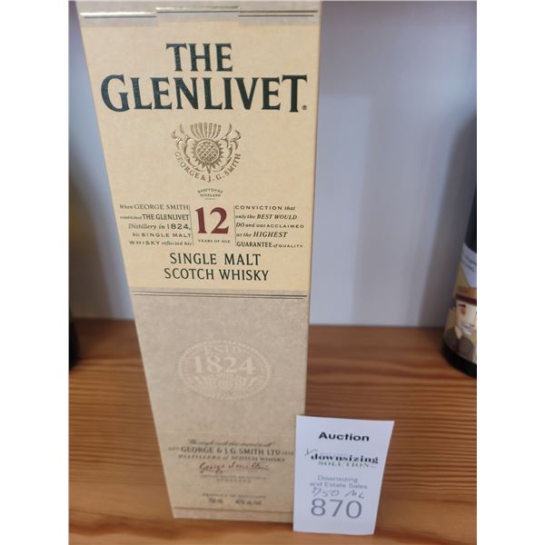 Unopened Glentlivet Single Malt whiskey A