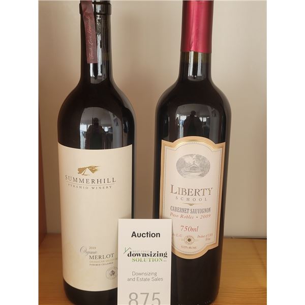 Unopened, Summer Hill and Liberty Wine ASummer Hill A