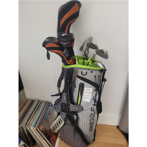 Golf Clubs & Nike bag A