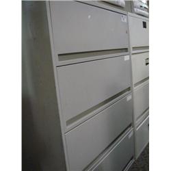 Grey 4 Drawer Lateral File