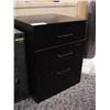 Image 1 : Black 3 Drawer Pedestal