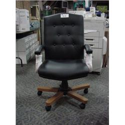 Black Leather Hi-back Executive Chair