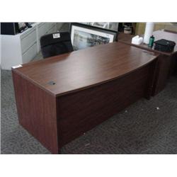 Dark Cherry Bow Front Desk