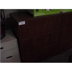 Dark Cherry 3 Drawer Lateral File