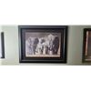 Image 1 : LARGE FRAMED ELEPHANT PRINT 34"X 48"