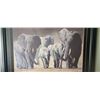 Image 4 : LARGE FRAMED ELEPHANT PRINT 34"X 48"