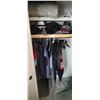 Image 4 : BED FRAME/BOX SPRING PLUS ALL ITEMS IN LEFT SIDE CLOSET INCL BLACK HAWKS JERSEY