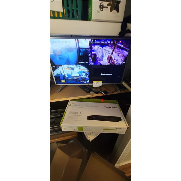 COMPLETE SECURITY SYSTEM, RECORDER, THREE CAMERA'S AND TWO MONITORS - BUYER MUST REMOVE. BUILT IN WI