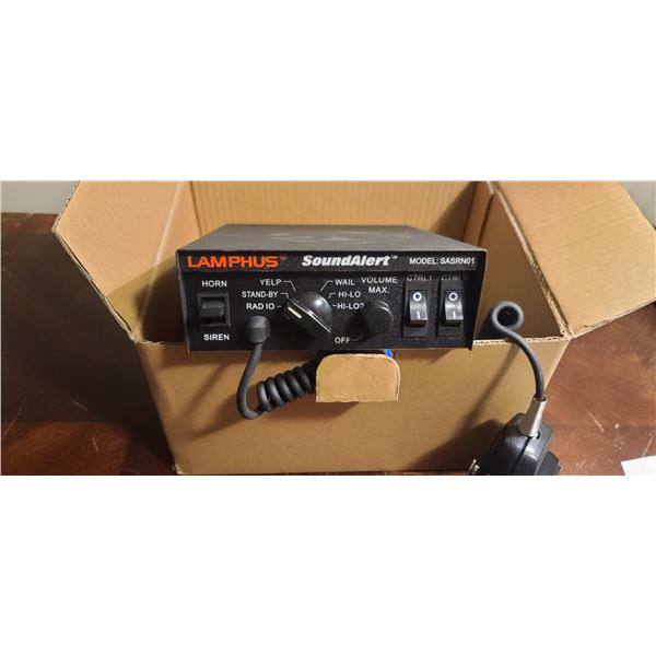 LAMPHUS SASN01 100WATT AMPLIFIER SIRREN WITH PTT MIC AND 1000 WATT SPEAKER