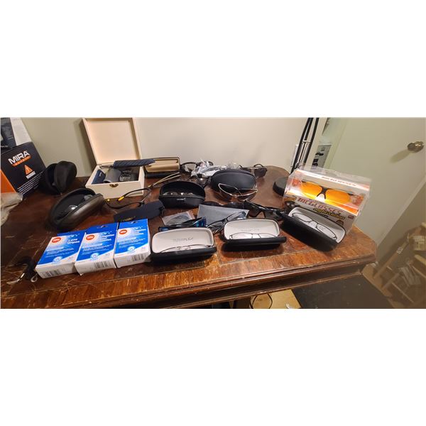 LARGE AMOUNT OF GLASSES AND FRAMES