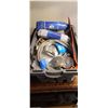 Image 1 : LARGE TOTE OF ROPES, PULLIES AND TIEBOSS RATCHETS