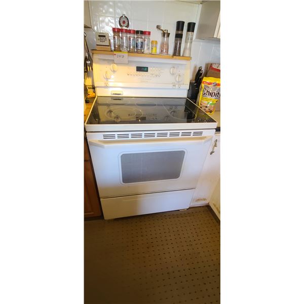 WHIRLPOOL COLD 5 BURNER CERAMIC TOP STOVE AND OVEN