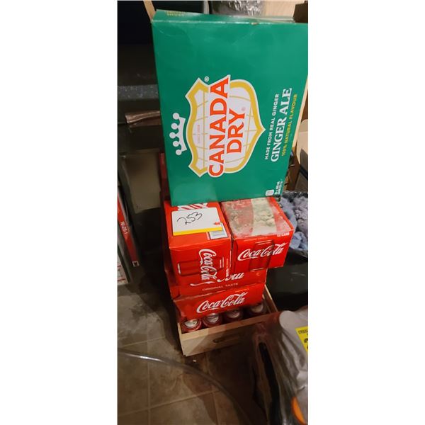APPROX 100 CANS OF COKE AND 12 GINGER ALE