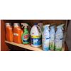 Image 1 : TWO 4LTR BOTTLES OF TIDE, BLEACH, BOUNCE AND DRYER SHEETS