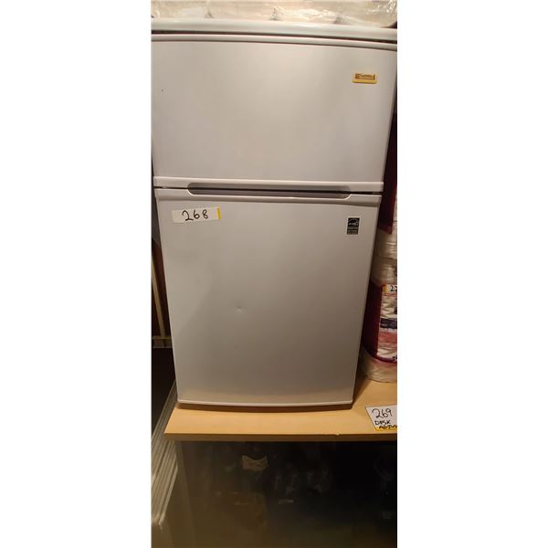KENMORE BAR FRIDGE/FREEZER - NEW BUT HAS SMALL DENT ON FRONT