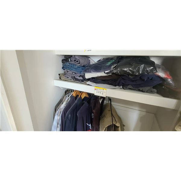 MIDDLE SHELF CLOTHING AND BOTTOM HANGING CLOTHES