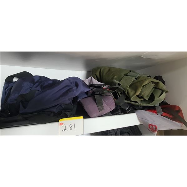 BACK PACK, DUFFLE BAG AND HOCKEY BAG