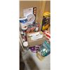 Image 2 : ASSORTED FOOD ITEMS ON FLOOR AND ON FIRST SHELF INCL WINE BOTTLES SEE NOTE IN LOT 300A