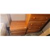 Image 1 : OAK NIGHT STAND AND MAPLE 4 DRAWER DRESSER