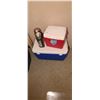 Image 1 : MEDIUM COOLER, SMALL COOLER AND  3 THERMOS BOTTLES