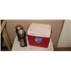 Image 4 : MEDIUM COOLER, SMALL COOLER AND  3 THERMOS BOTTLES