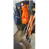 Image 1 : NEW XL FLAME RESISTANT RAINER, POSTAL SHOVEL, FOUR SHOP BRUSHES, READY ROD, BROWNING SEAT COVERS