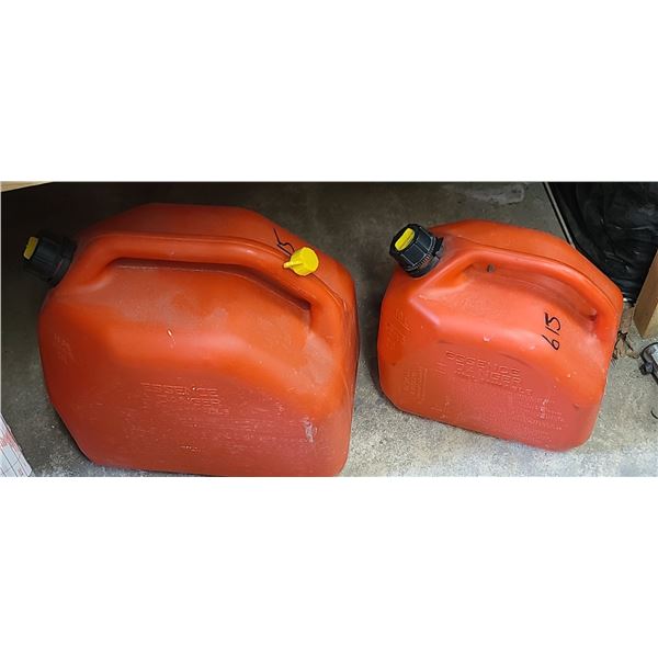 TWO JERRY CANS WITH 5LTRS OF FUEL