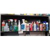 Image 1 : TWO SHELVES OF VARIOUS CLEANERS, LUBES