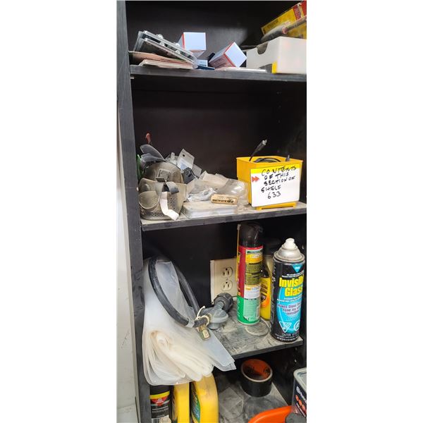 CONTENT OF UPRIGHT SHELVING UNIT