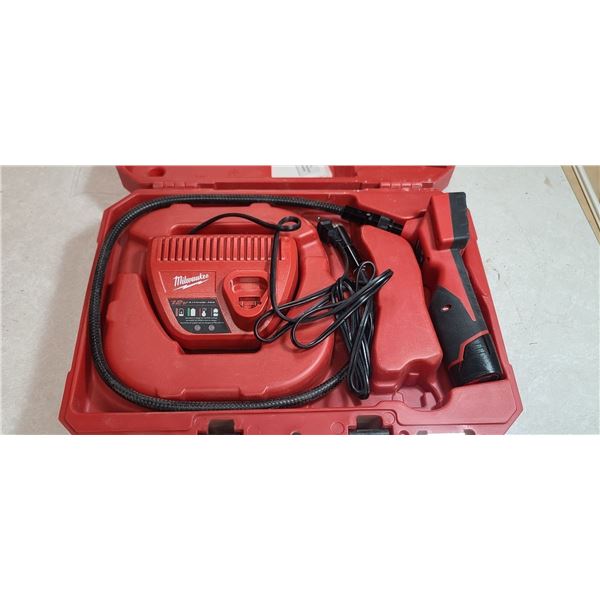 MILWAULKEE BORE CAMERA WITH CHARGER AND BATTERY