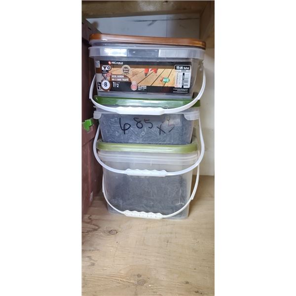 THREE PARTIAL BOXES OF DECK SCREWS