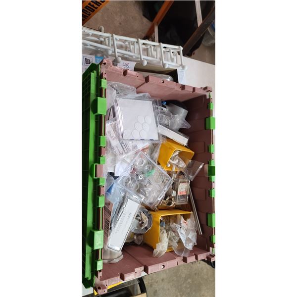 CRATE WITH KITCHEN AND BATH SUPPLIES