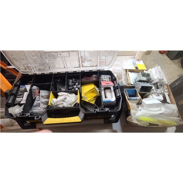 2 IN 1 TOOL BOX COMES WITH ELECTRICAL SUPPLIES AND AN EXTRA BOX OF ELECTRICAL