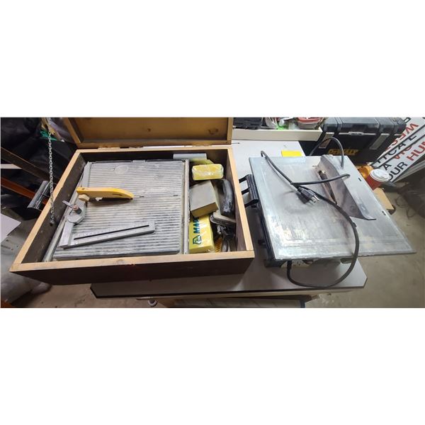 TWO CERAMIC TILE SAWS